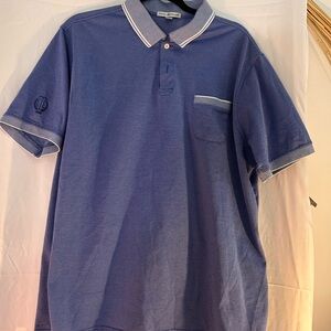 Peter Millar Men’s Light Blue Polo with Contrast collar (flaw)